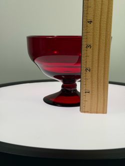 (1) Beautiful Vintage RUBY RED GLASS COMPOTE/CANDY DISH BOWL. Excellent Condition.