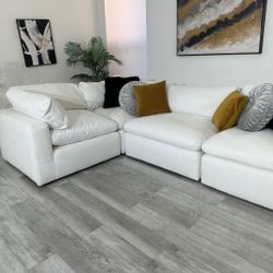 NIXON GRANT WHITE SECTIONAL MODULAR 4PCS - FREE DELIVERY