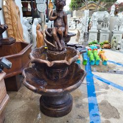 CEMENT WATER FOUNTAIN  $350  (4' FOOT TALL)