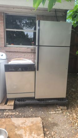 refrigerator, dishwasher, microwave