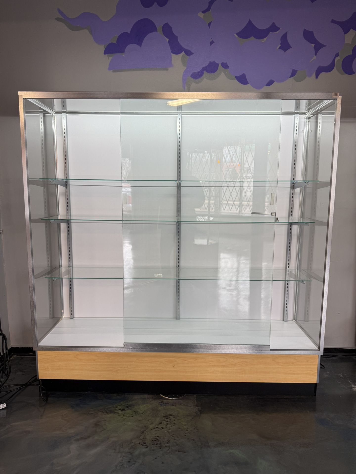 70” Metal Framed Display Case With Lighting