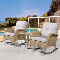 Brand New Patio Rocking Chairs Set