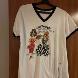 Vintage Emerson Street For Curves Short Sleeve V-neckline T-shirt L/1XL