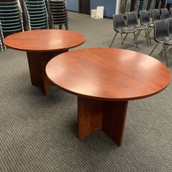 Brown Round Tables (2) 