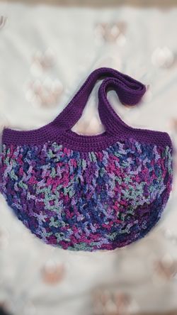 Handmade Crochet Mesh Market Bag