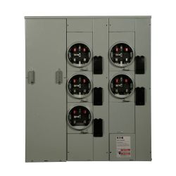 New - Eaton - 5 Unit - Meter pack - 600A Buss - 125A Breaker 