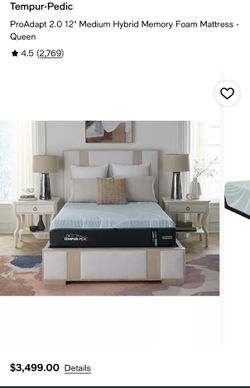 Tempur-ProAdapt 2.0 Queen size 12” Medium Mattress