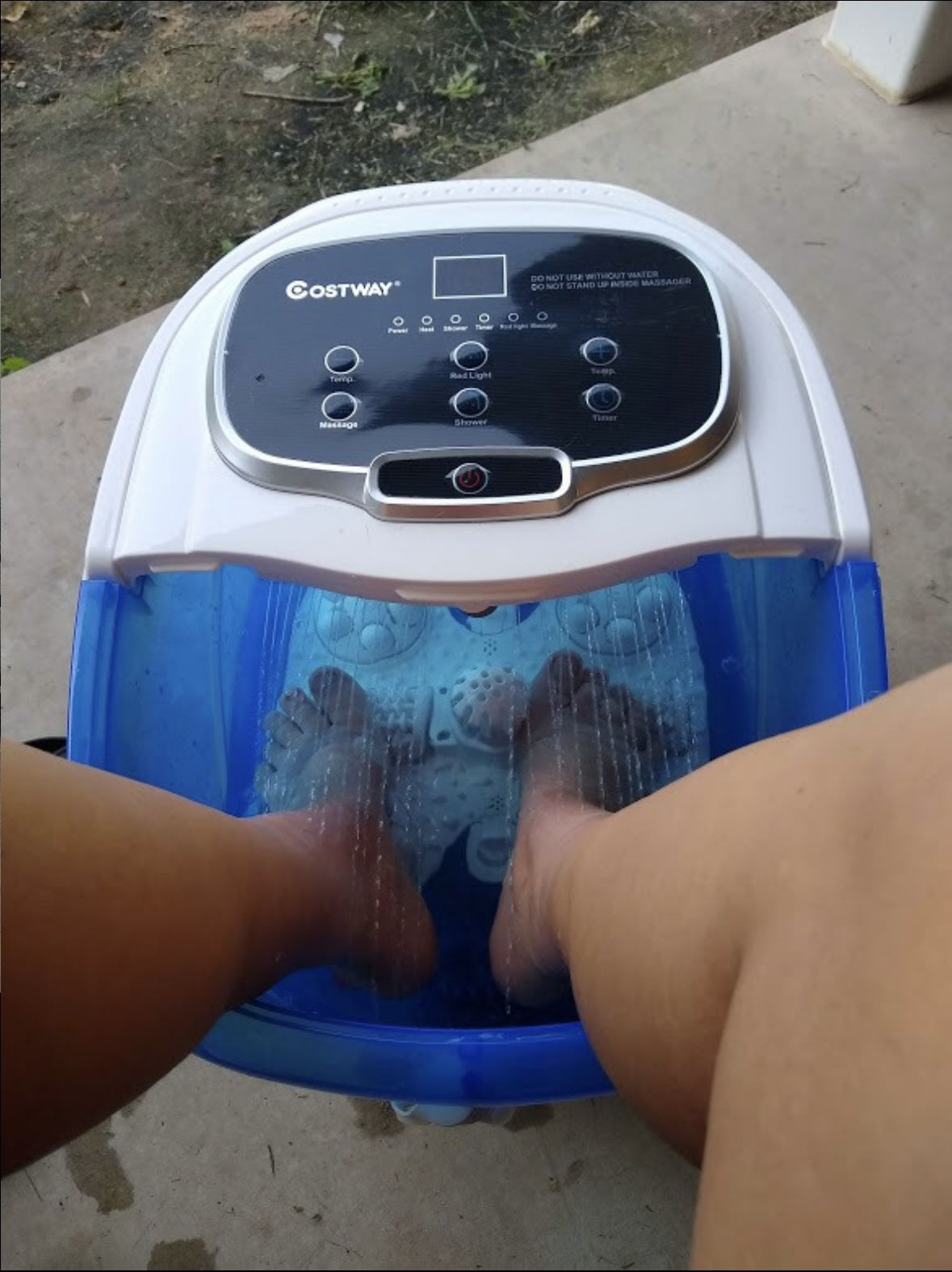 Foot Spa, Foot Spa Bath Massager with Heat, Adjustable Water Shower, Motorized Shiatsu Massage Balls, 2 Maize Rollers, Time & Temper Control,