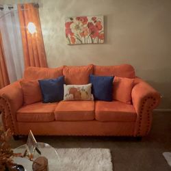 Beautiful Orange Living Room Set 