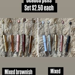Beaded Pen Set 5 For $2.50