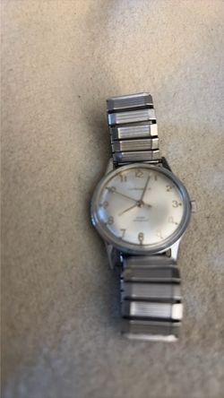 Vintage Silver Dress Watch with Expansion Band