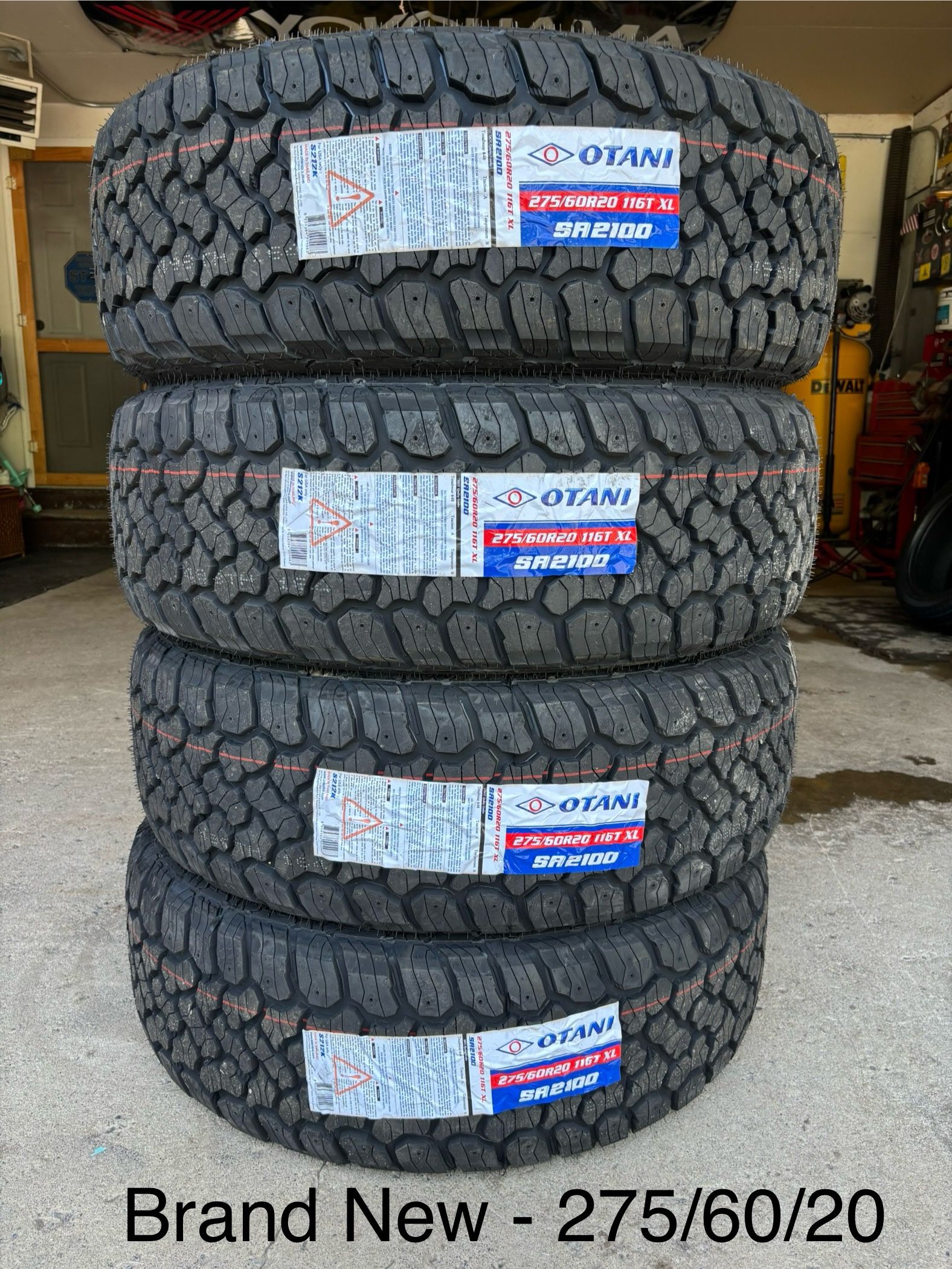 (4) - 275/60/20 Otani SA2100 A/T Tires