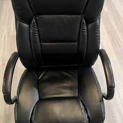 Office Chair - Black Leather 
