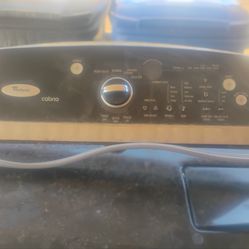 Black Whirlpool cabrio dryer machine electric