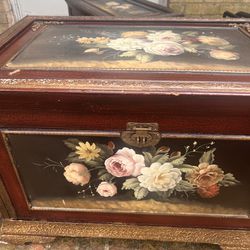 Two Flower print antique furniture