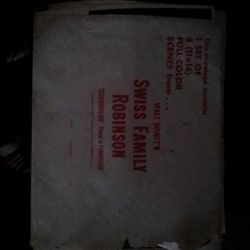 This Envelope Contains One Set Of 8 11x14 Full Color Scenes From What Disney Swiss Family Robinson Color Film Filmed In Panavision