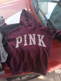 Pink Hoodie Ask For Size And Price 