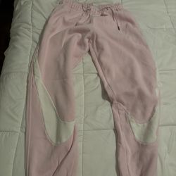 nike pink sweat pants woman