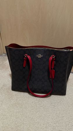 Coach Signature Tote Bag Black and Red