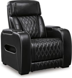 Signature Design by Ashley Boyington Contemporary Leather Match Power Recliner 
