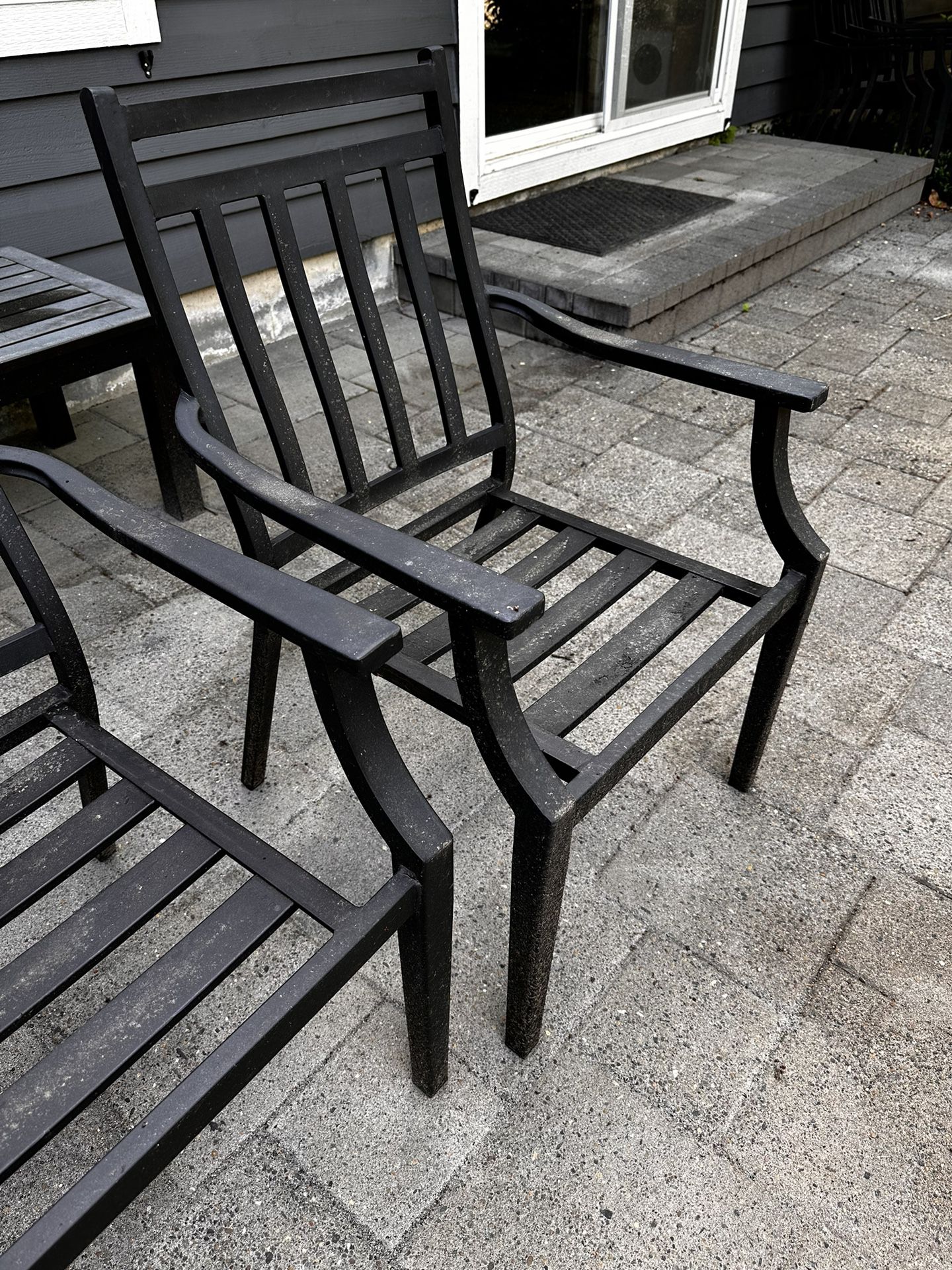 6 Black Outdoor Chairs