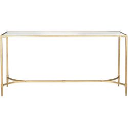 Gold Glass Console Table