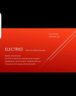 Repairs HEADPHONES MUSIC SYSTEM AND ANY ELECTRONIC APPLIANCE