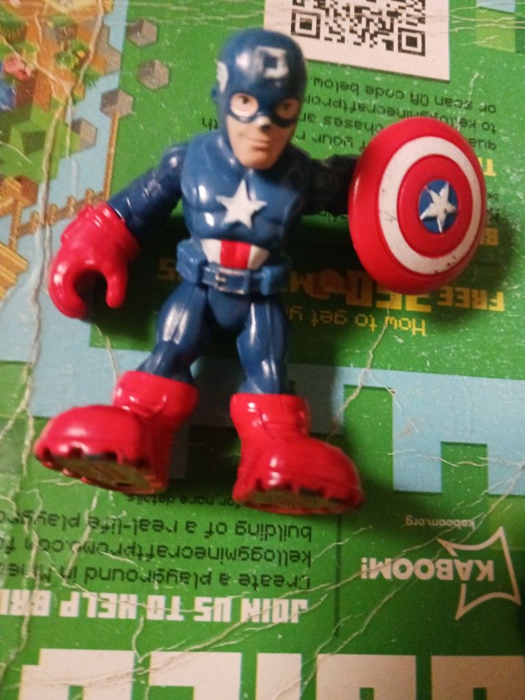 Playskool Heroes Marvel Super Hero Adventures Jungle Squad 2.5" Captain America