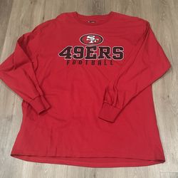 San Francisco 49ers Long Sleeve T Shirt NFL Team Apparel Mens XL