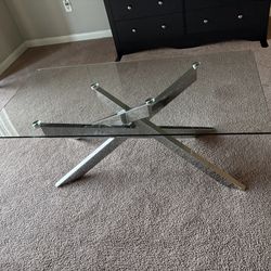 Glass coffee table