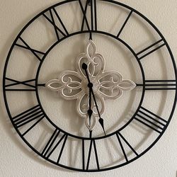 30" Large Roman Numeral Wall Clock – Architectural Statement Piece