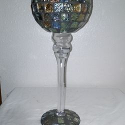 Vintage glass candle holder