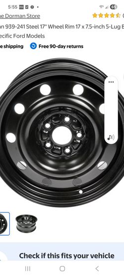 Dorman 17" black rims NIB set of two