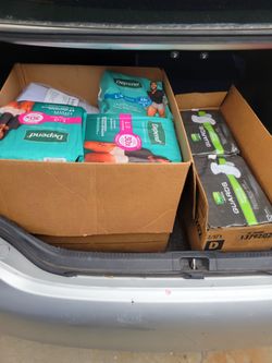 Adult depends, male, female and pads.
