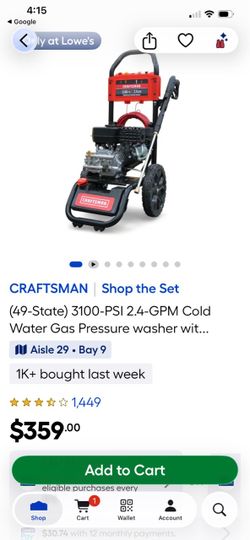 Brand new  pressure washer$265.00