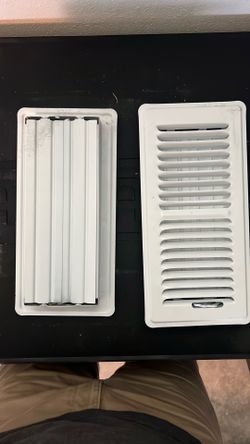 2  5.5” x 11.5” Shoemaker heater registers white