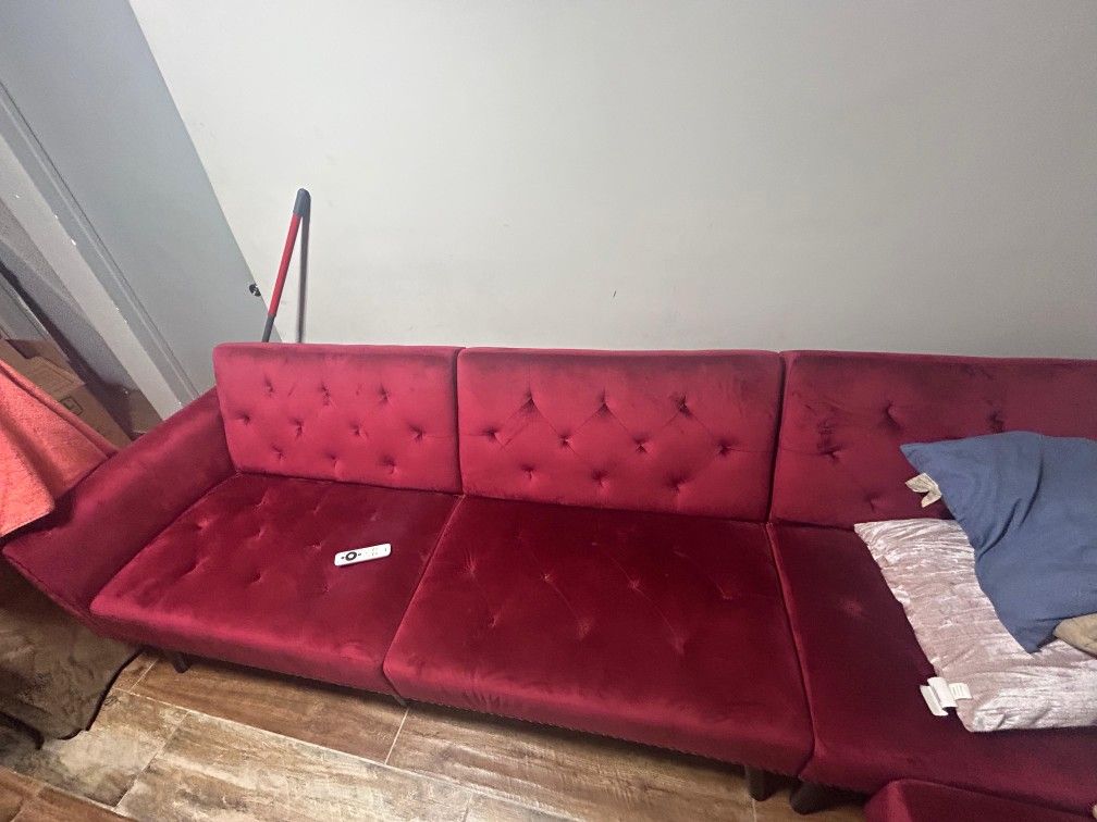 Red Futon Couch