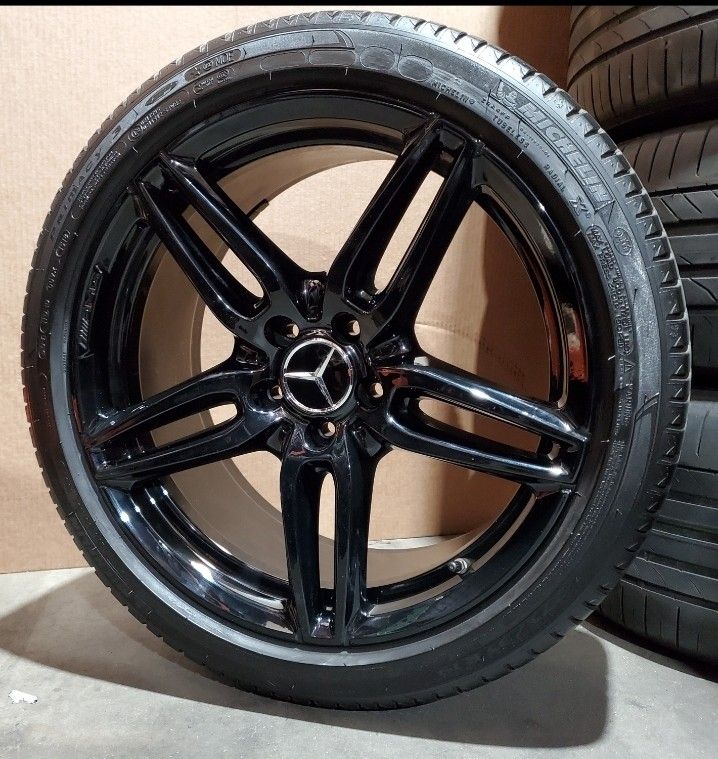 Original 19" Mercedes E Class AMG Black Wheels Rims OEM