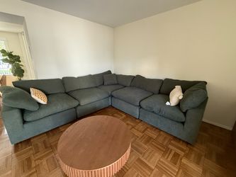 Green Modular Sectional Sofa - Living Spaces