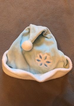 Baby blue Santa hat size 18mo.