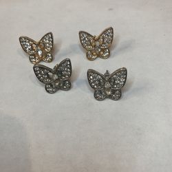 Butterfly Earrings Sterling Silver 