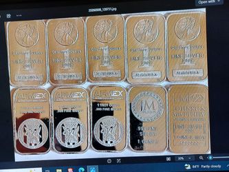 1oz Silver Bars .999 Silver