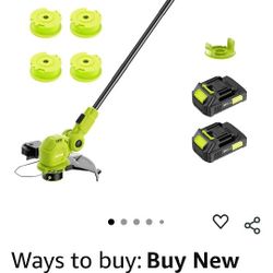 New Cordless Weed eater Cones With 2 Batteries 