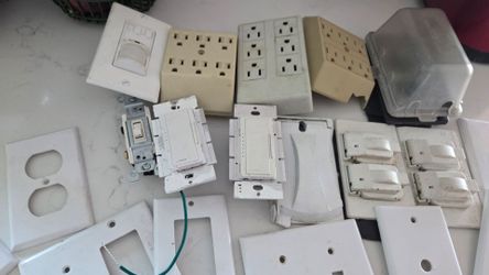 Lot of switchovers outdoors/indoors dimmer switches multi plugs