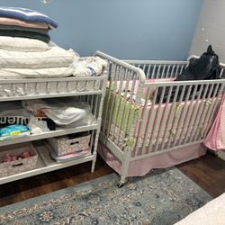 Baby Crib And Change Table 