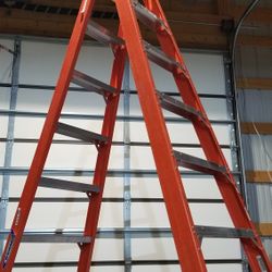 Werner 12 Ft Double sided Twin Step Rolling platform Step Ladder 