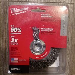 Milwaukee 4-inch Crimped Wire Wheel Brush (model 48-52-5070)