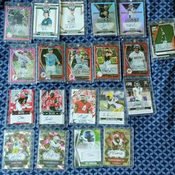 About 6 Or 7 Thousand Sports Cards Including nba NFL And Mlb 20 Autos And 30 Numbred Prizm, Select Optic Topps Chrome Bowman Chrome Platnum