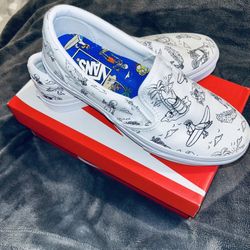 Vans Slip On Skulls On The Beach 