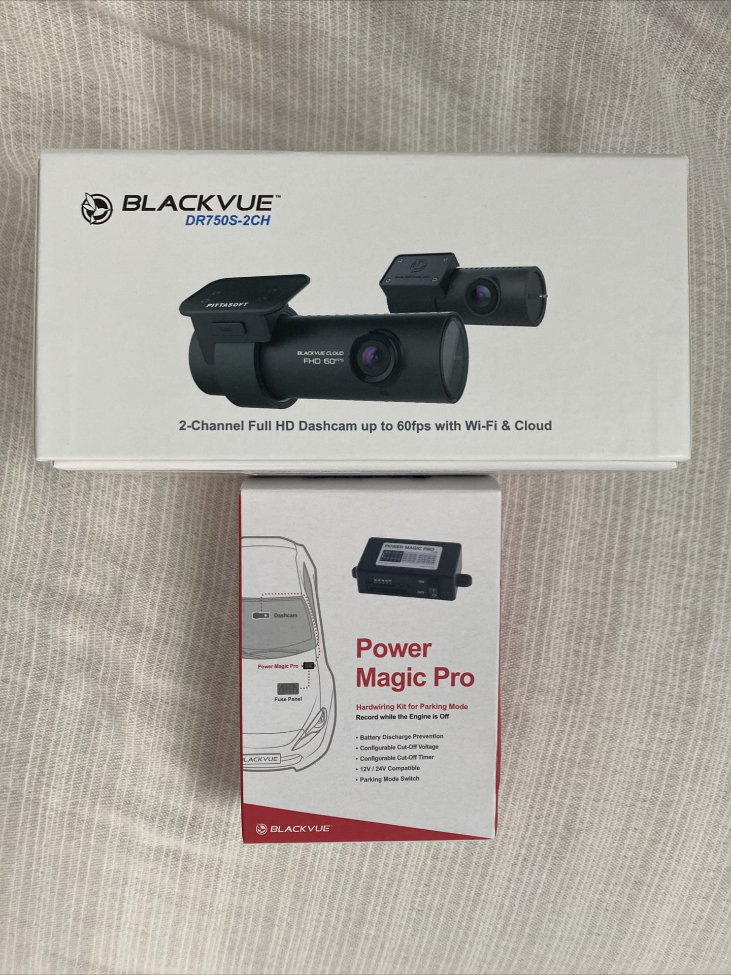 BlackVue DR750S-2CH Dash Camera with Power Magic Pro Hardwire Kit, 16GB &128 GB MicroSD